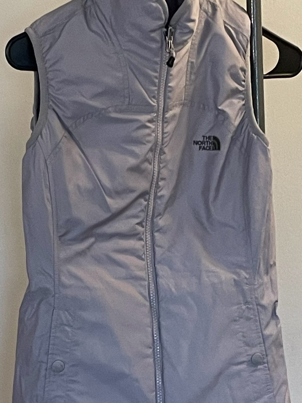 The North Face Women's Insulated Reversible Vest Full Zip Pockets Gray XS